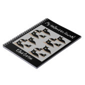 Halloween zwarte Katten Spiral Notitieboek (Linkerzijde)