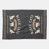 Halloween  zwarte katten theedoek (Horizontaal)