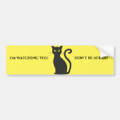 Halloween zwarte kattenpret bumpersticker. bumpersticker (Voorkant)