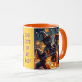 Halloween zwarte Kittens Mok (Voorkant rechts)