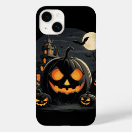Halloween zwarte pompoen iPhone / iPad hoesjes