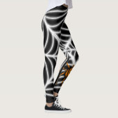 Halloween zwarte pompoen spinnenweb leggings (Rechts)