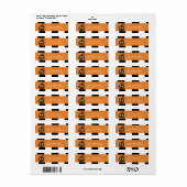 Halloween Zwarte Pompoen Whimsical Etiket (Full Sheet)