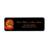 Halloween Zwarte Retouradreslabels Etiket (Voorkant)