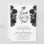 Halloween Zwarte Rozen Gotische bruiloft Kaart (Voorkant)