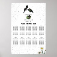 Halloween Zwarte Rozen Kraaien Trouwstoel Grafiek
