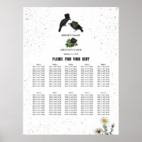 Halloween Zwarte Rozen Kraaien Trouwstoel Grafiek