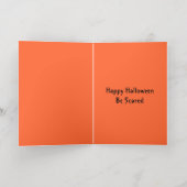 Halloween Zwarte Spin Custom Folie Wenskaart (Binnenlaag)