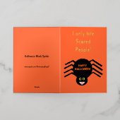 Halloween Zwarte Spin Custom Folie Wenskaart (Buiten Laag)