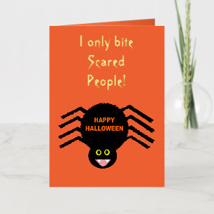 Halloween Zwarte Spin Custom Folie Wenskaart