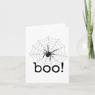 Halloween, Zwarte Spin, Kaart, Boo Kaart