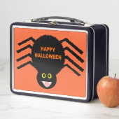 Halloween Zwarte Spin Metaal Lunchbox (In situ)