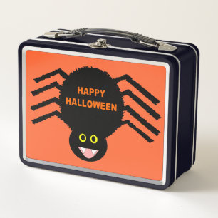Halloween Zwarte Spin Metaal Lunchbox