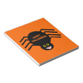 Halloween Zwarte Spin Notitieblok (Schuin)