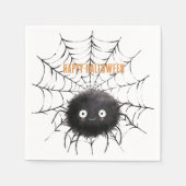 Halloween Zwarte Spin op Web Servet (Voorkant)