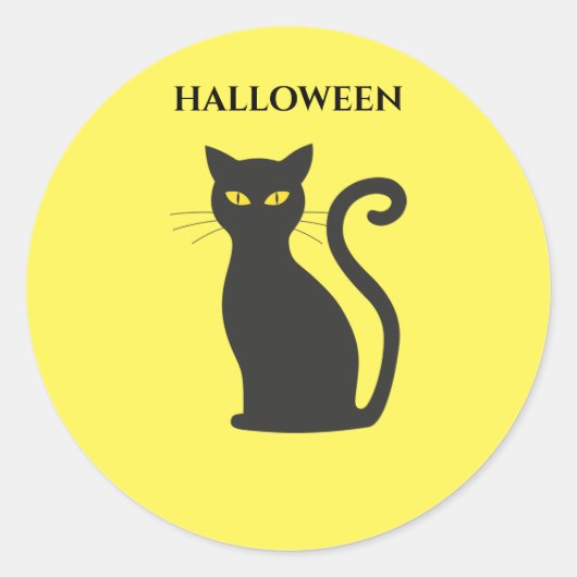 HALLOWEEN zwarte stickers. Ronde Sticker (Voorkant)