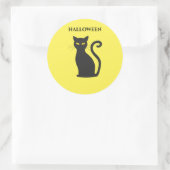 HALLOWEEN zwarte stickers. Ronde Sticker (Tas)