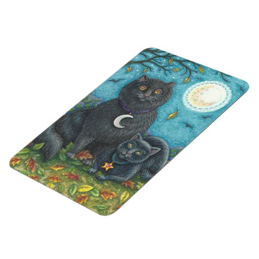 HALLOWEEN ZWARTE VANGST, FOLK ART MAGNET Lg Rechth Magneet (Linkerzijde)