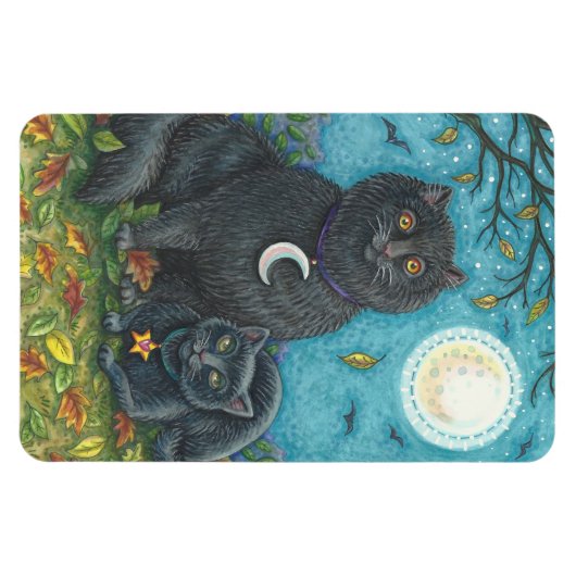 HALLOWEEN ZWARTE VANGST, FOLK ART MAGNET Lg Rechth Magneet (Horizontaal)