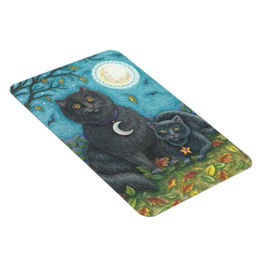 HALLOWEEN ZWARTE VANGST, FOLK ART MAGNET Lg Rechth Magneet (Rechterzijde)