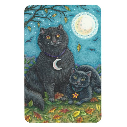 HALLOWEEN ZWARTE VANGST, FOLK ART MAGNET Lg Rechth Magneet (Verticaal)
