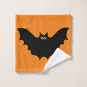 Halloween Zwarte Vleermuis Bad Handdoek (Wasdoekje)