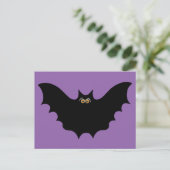 Halloween Zwarte Vleermuis Briefkaart (Staand voorkant)