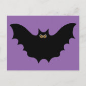 Halloween Zwarte Vleermuis Briefkaart (Voorkant)