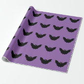 Halloween Zwarte Vleermuis Cadeaupapier (Uitgerold)