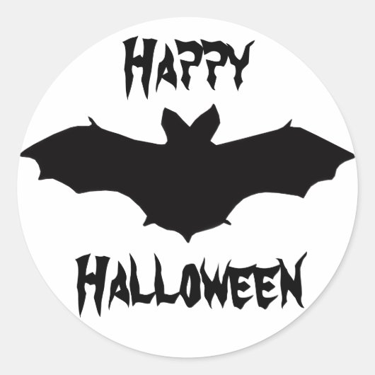 Halloween zwarte vleermuis Stickers (Voorkant)