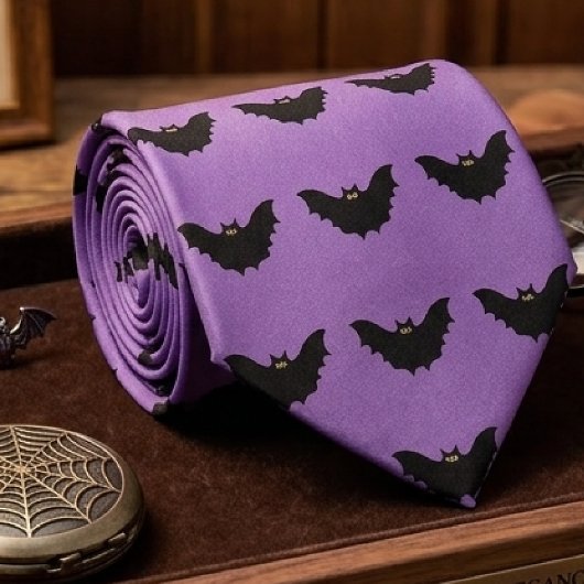 Halloween Zwarte Vleermuis Stropdas