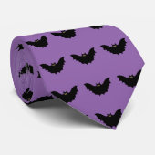 Halloween Zwarte Vleermuis Stropdas (Opgerold)