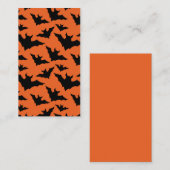 Halloween zwarte vleermuizen oranje cool griezelig visitekaartje (Voorkant / Achterkant)