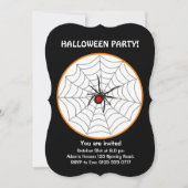 Halloween Zwarte Weduwe Spin Uitnodiging (Voorkant)