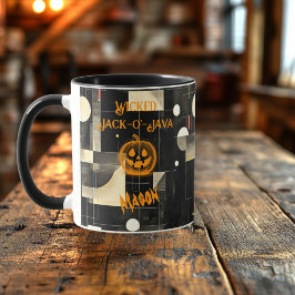 Halloween - Zwarte Wicked Jack-o'-Java Pompoen Mok