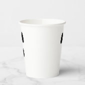 Halloween zwarte witte enge spookkop papieren bekers (Links)