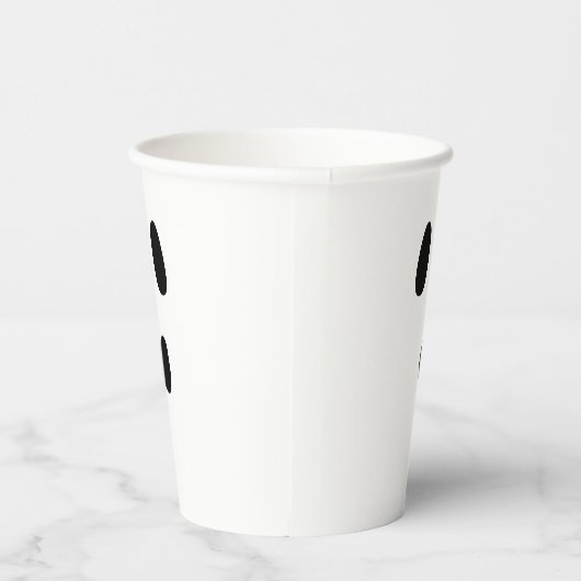 Halloween zwarte witte enge spookkop papieren bekers (Rechts)