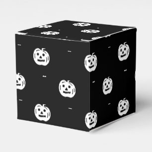 Halloween zwarte witte jack o lantaarnpatroon scha bedankdoosjes