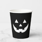 Halloween zwarte witte Jack o lantaarnpompoen Papieren Bekers (Voorkant)