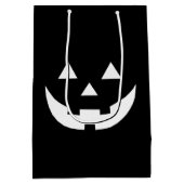 Halloween zwarte witte Jack o lantaarns enguaire b Medium Cadeauzakje (Achterkant)