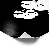 Halloween zwarte witte schedelpile aangepaste teks perfect poster (Hoek)