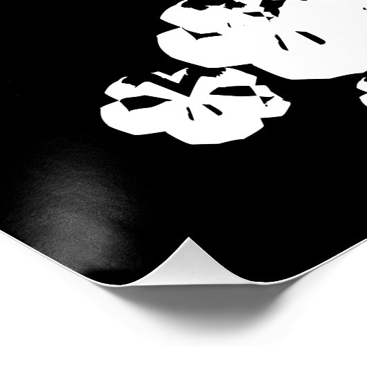 Halloween zwarte witte schedelpile aangepaste teks perfect poster (Hoek)