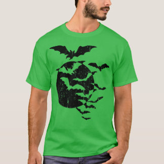 Halloween zwerm vleermuizen Vintage A T-shirt