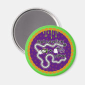 Halloweenathon Game Board Cirkel met Geesten Magneet (Voorkant / Achterkant)