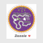 Halloweenathon Game Board Cirkel met Geesten Sticker (Vel)