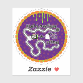 Halloweenathon Game Board Cirkel met Geesten Sticker