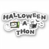Halloweenathon Logo met Skele Sticker (Voorkant)