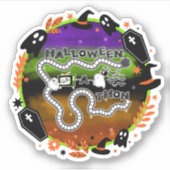 Halloweenathon Multicolour Board Ronde Sticker (Voorkant)