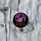 HALLOWEENAVOND KERKHOF Heks Ronde Button 7,6 Cm (In situ)