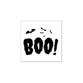 Halloweenbatts en Boo Script Rubberstempel (Afrduk)